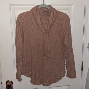 Rose Pink Cowl Neck Sweater